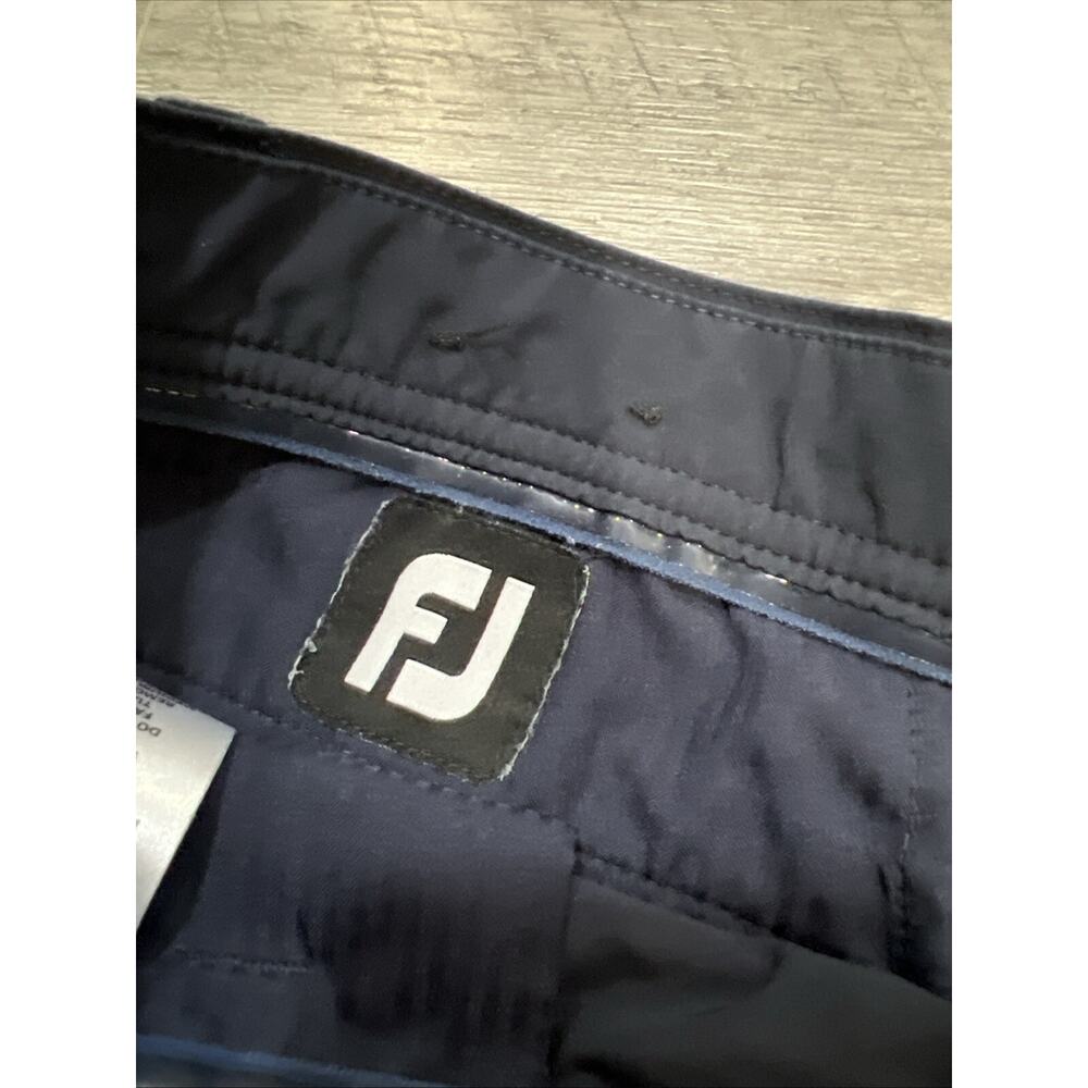Footjoy FJ Performance Golf Chino Shorts Mens 32 Black/Navy Stretch 9” Inseam - Picture 4 of 10